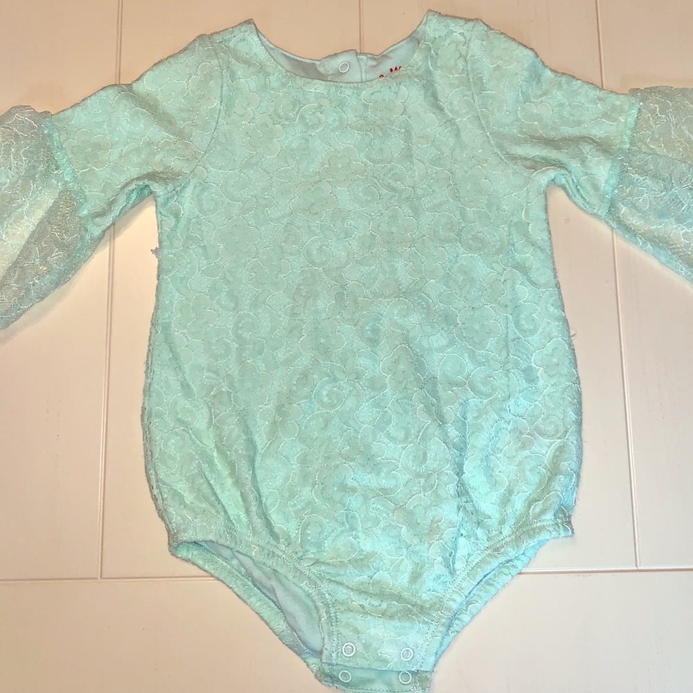 Lace bell sleeve romper